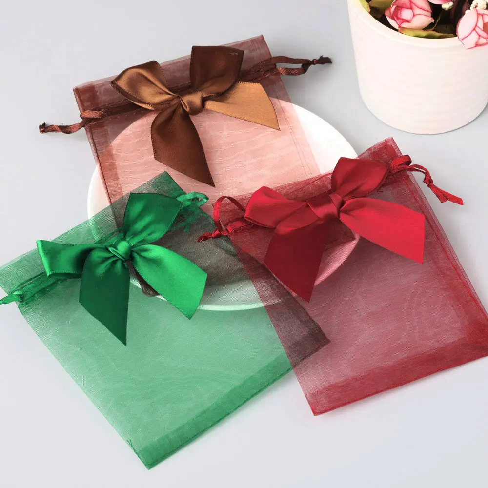10pcs 5x7cm 7x9cm 8x10cm Velvet Jewelry Bags Necklace Rings Earrings Packaing Drawstring Pouches Christmas Mini Small Gift Bags