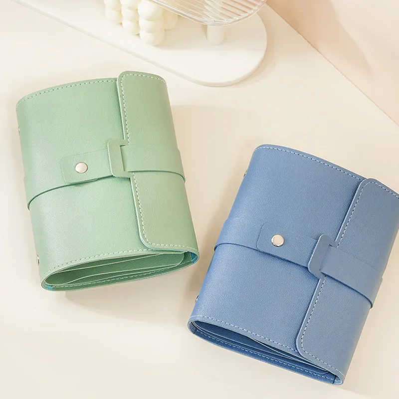 Creative Book Shape PU Leather Earrings Storage Bag Earrings Studs Eadrops Organizer Portable Jwelry Storage Bag Large Capacity