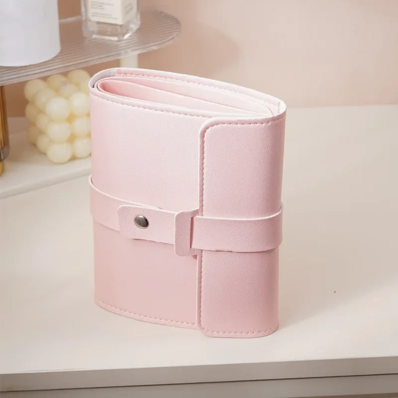 Creative Book Shape PU Leather Earrings Storage Bag Earrings Studs Eadrops Organizer Portable Jwelry Storage Bag Large Capacity
