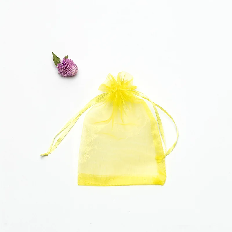 10-50pcs/lot Colorful Jewelry Packaging Bags 7*9 9*12 10*15 13*18cm Organza Bag Gift Storage Wedding Drawstring Bag Wholesale