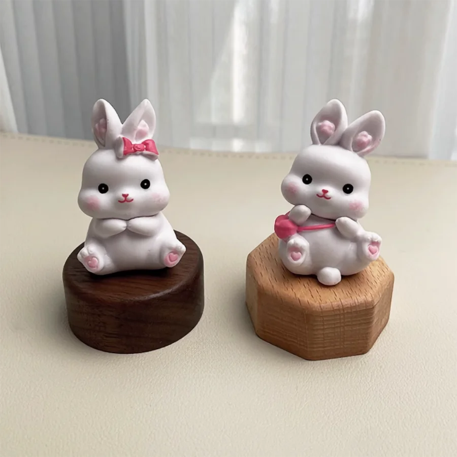 Wood Jewelry Display Stand Walnut Figure Doll Organizer, Handmade Mini Beech Figurines Blind Box Base Cosmetics Ring Holder