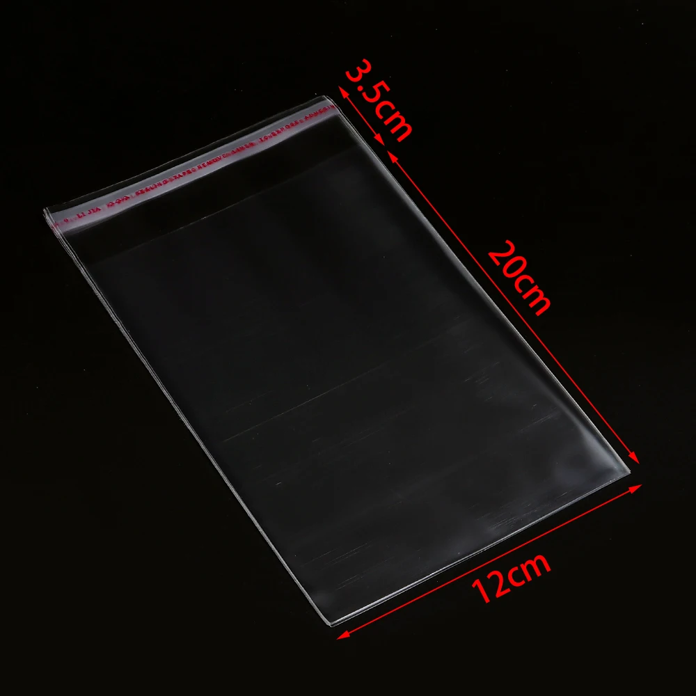 100pcs/lot Transparent Self Adhesive Bags Resealable Waterproof Gift Food Candy Packaging OPP Plastic Bag Storage Bag Wholesale