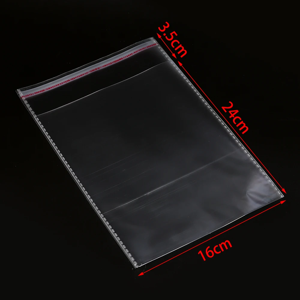 100pcs/lot Transparent Self Adhesive Bags Resealable Waterproof Gift Food Candy Packaging OPP Plastic Bag Storage Bag Wholesale