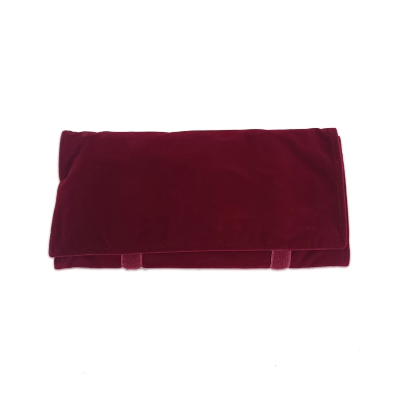 Travel Jewelry Organizer Portable Velvet Ring Earrings Pendant Necklace Holder Bracelet Carrying Storage Bag Foldable Roll Pouch