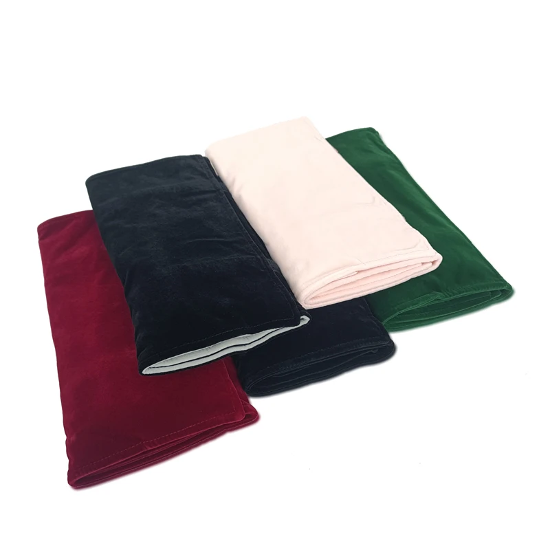 Travel Jewelry Organizer Portable Velvet Ring Earrings Pendant Necklace Holder Bracelet Carrying Storage Bag Foldable Roll Pouch