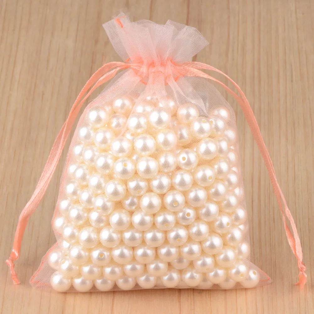 100pcs/lot 24 Colors Organza Jewelry Bags 7x9 9x12 10x15 13x18CM Drawstring Pouches For Wedding Candy Gift Bags Jewelry Packing