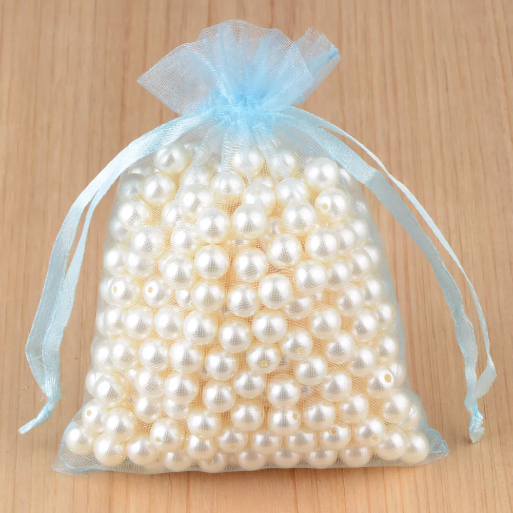 100pcs/lot 24 Colors Organza Jewelry Bags 7x9 9x12 10x15 13x18CM Drawstring Pouches For Wedding Candy Gift Bags Jewelry Packing