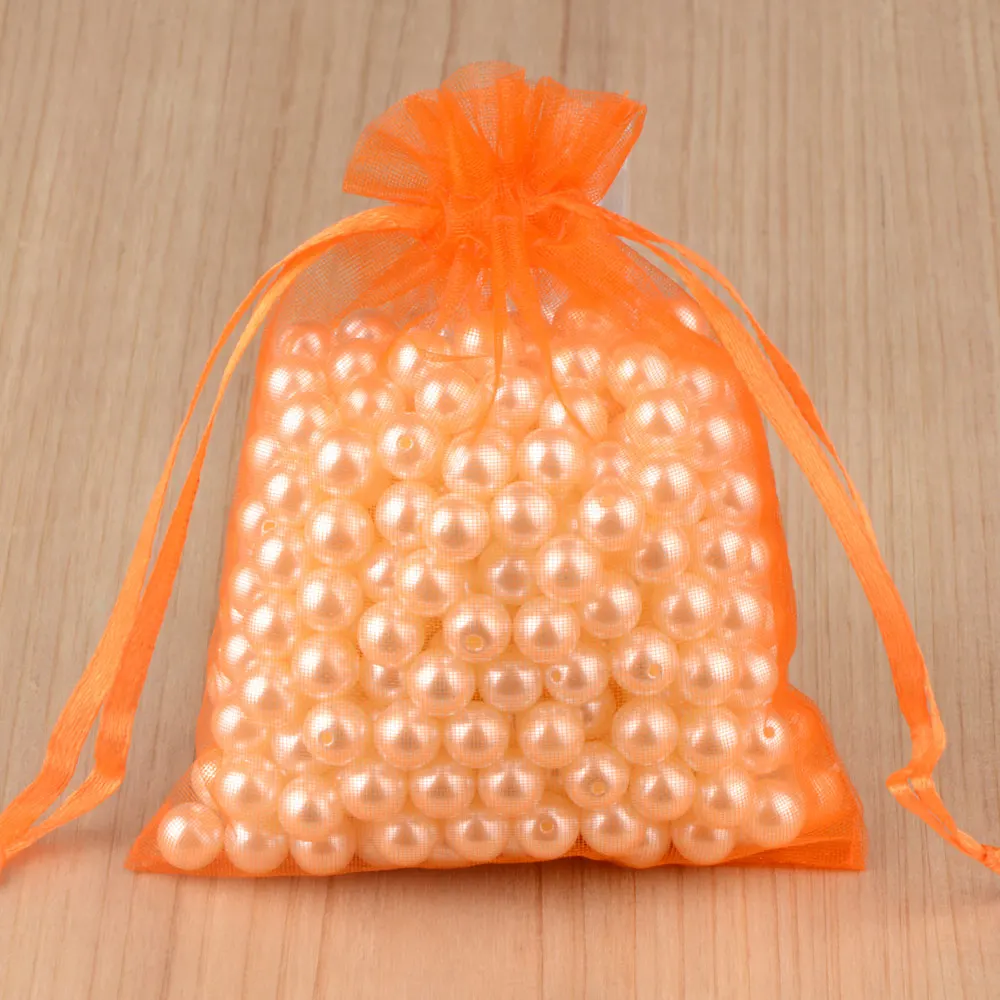 100pcs/lot 24 Colors Organza Jewelry Bags 7x9 9x12 10x15 13x18CM Drawstring Pouches For Wedding Candy Gift Bags Jewelry Packing