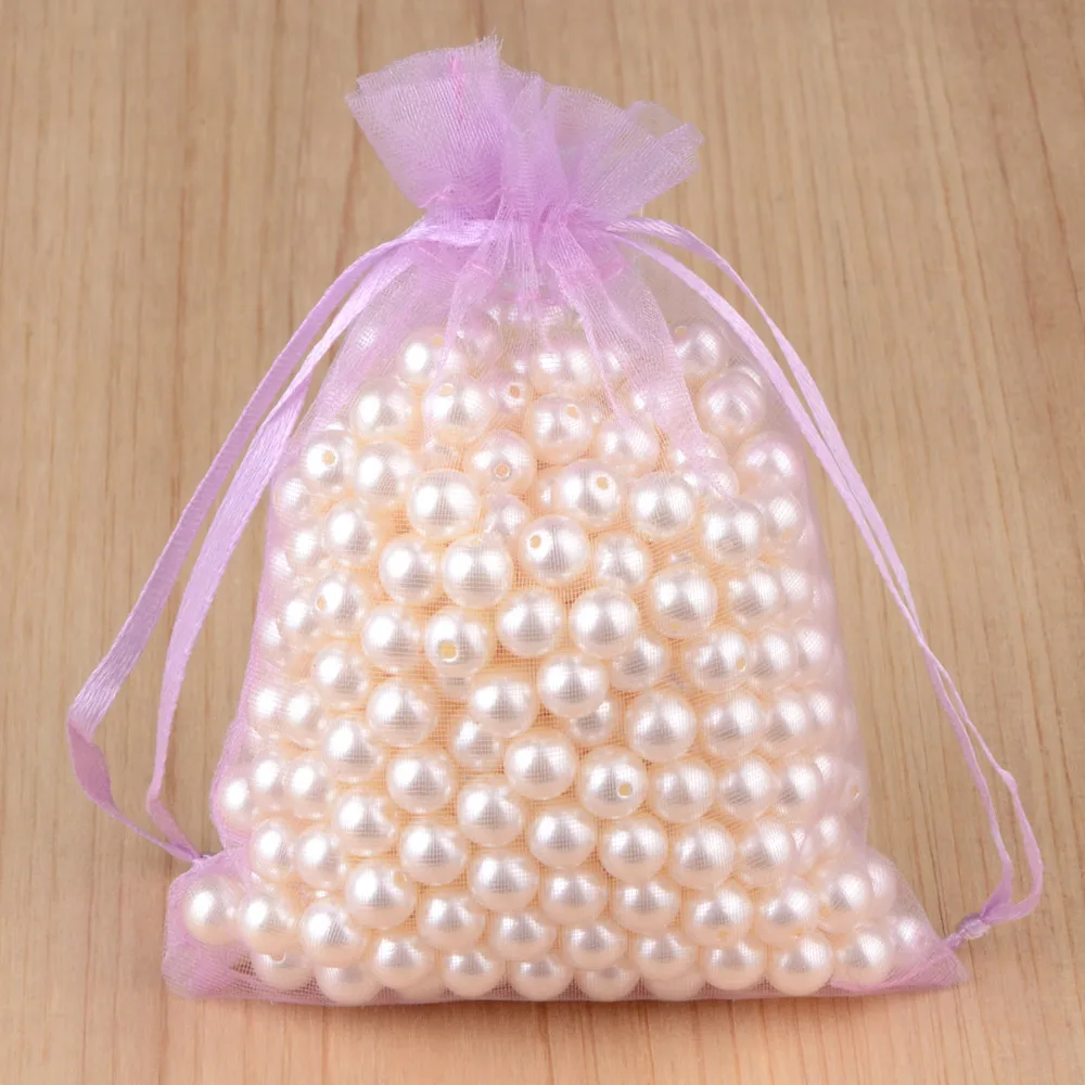 100pcs/lot 24 Colors Organza Jewelry Bags 7x9 9x12 10x15 13x18CM Drawstring Pouches For Wedding Candy Gift Bags Jewelry Packing
