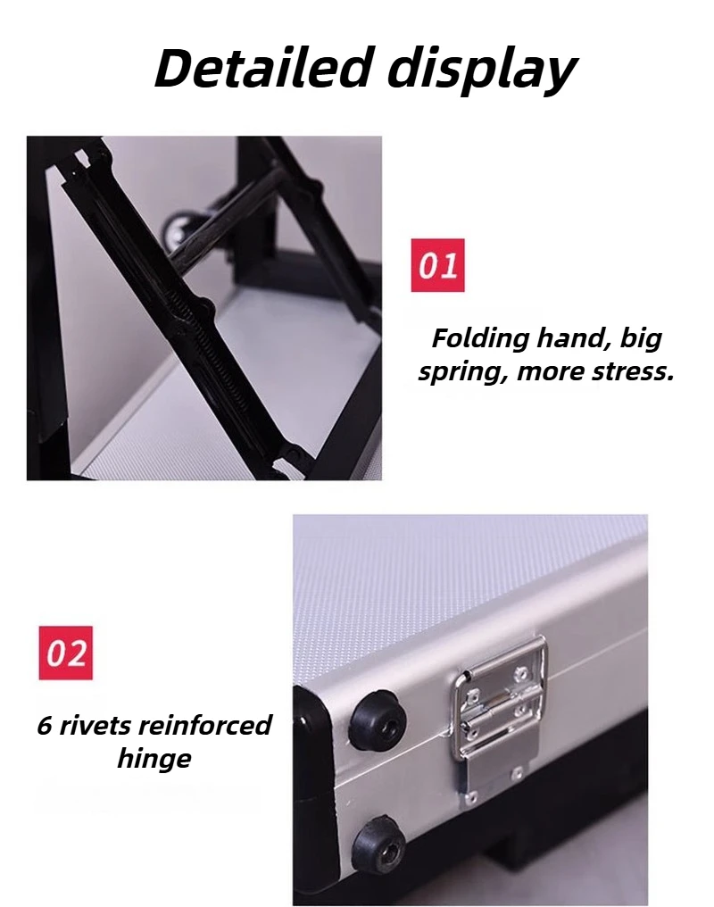 Night Market Stall Jewelry Box Portable Foldable Jewelry Organizer Boxes Multifunctional Aluminum Earring Display Stand