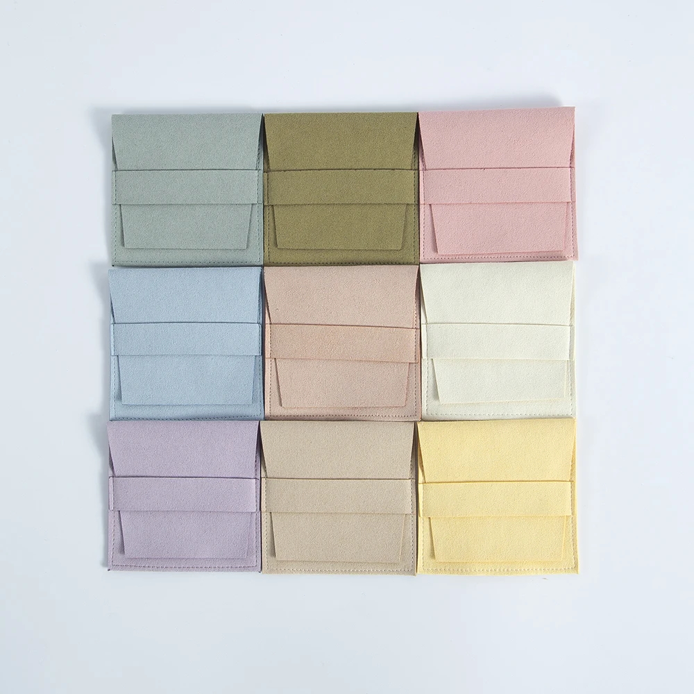 20/50/100Pcs Microfiber Jewelry Gift Bags for Wedding Party Candy Favors Envelope Pouch DIY Jewelry Organizer Earrings Bracelets