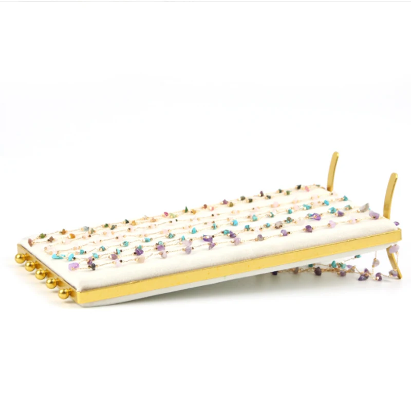Screen S/L Options Necklace Pendants Jewelry Stand Organizer Silky Velvet Jewelry Display Mannequin Model Bust Show Exhibitor