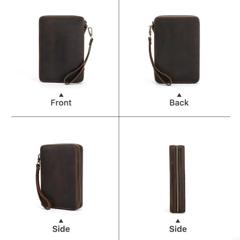 Stylish Watch Band Organizers Holds 12 Straps PU Leather Construction Travel