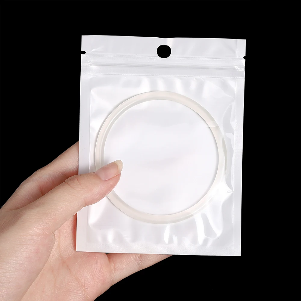 30-100pcs White Plastic Jewelry Bags Self Seal Zipper Retail Packaging Pack Bag for Earring Jewelry Display Storage Supplies