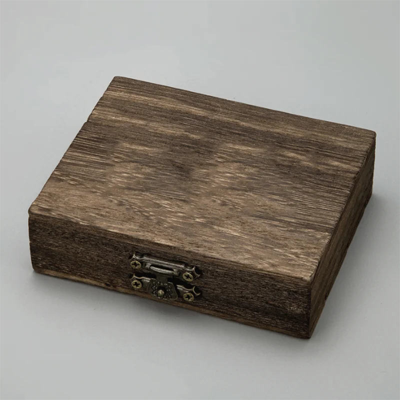 Viking Natural Wooden Boxes Retro PU Leather Bags Luxury Jewelry Packaging Handmade Vintage Storage Box Decorative Organizer