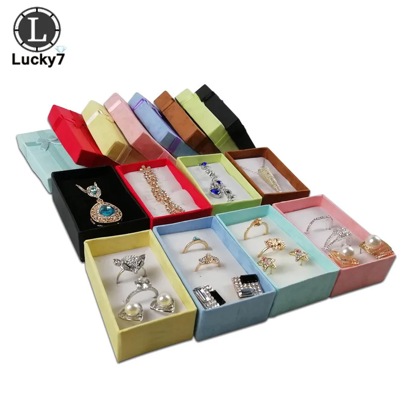 108pcs/lot Paper Necklace Earrings Ring Box Jewelry Set Display Box Packaging Box Gift Box Storage and Organization Box