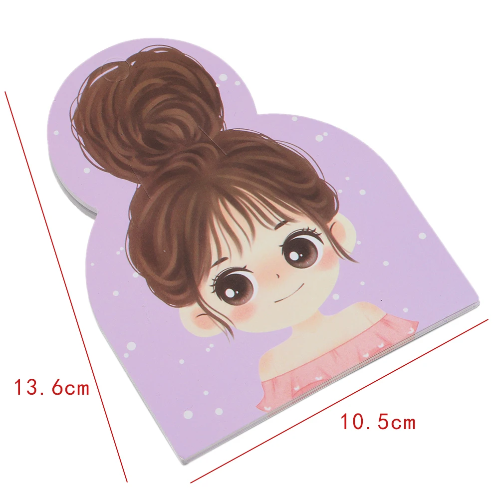 50pcs Cute Girl Cartoon Hair Clip Display Cards Hair Ties And Hair Accessories for Children Packaging Cards