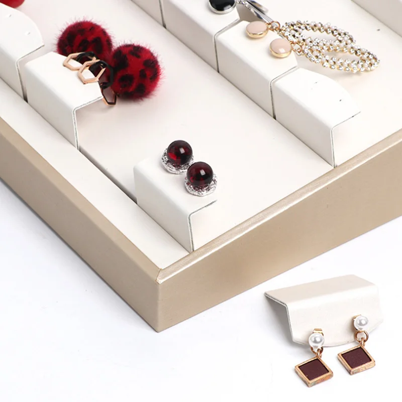 Vertical Jewellery Stand Jewelry Store Counter Jewelry Props Luxurious white PURing Earring Necklace Pendant Display Stand