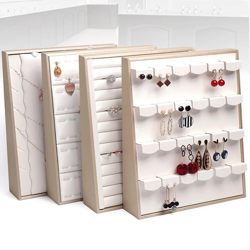 Vertical Jewellery Stand Jewelry Store Counter Jewelry Props Luxurious white PURing Earring Necklace Pendant Display Stand