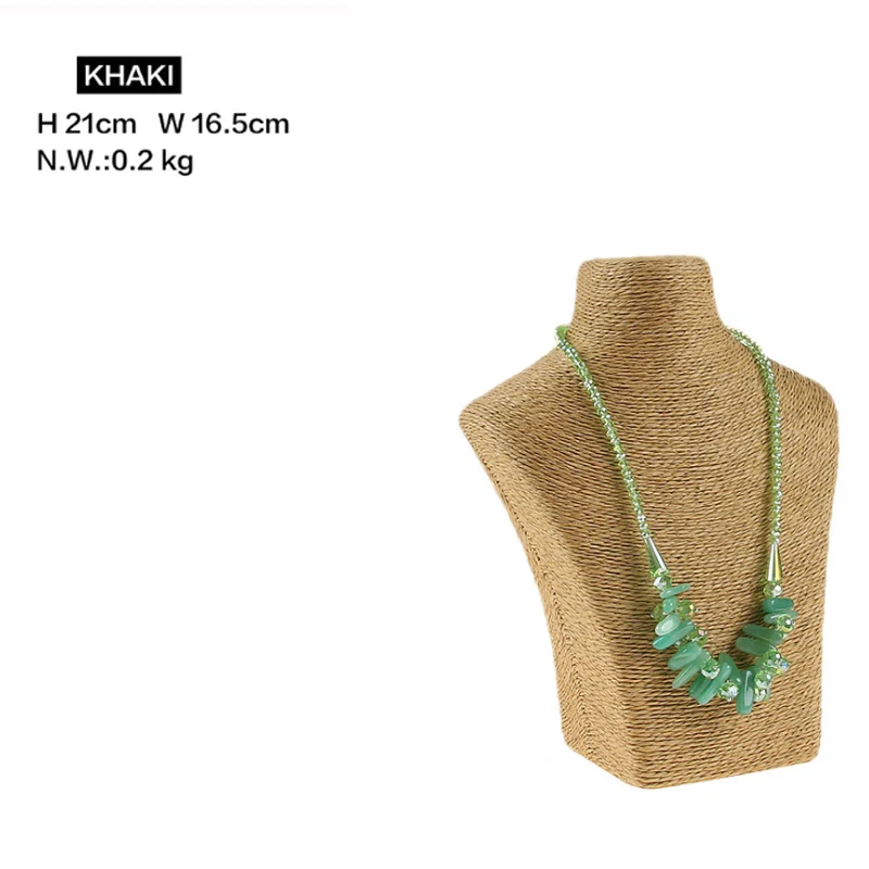 Design Necklace Hanger Top Sell Jewellery Display Bust Model Rack Hemp Rope Necklace Display Stand Holder Nice New High Quality