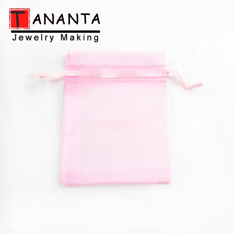 50pcs/lot 7x9cm 9x12cm Colorful Drawstring Organza Bags Jewelry Packaging Bags Wedding Party Decoration Gift Bags Candy Pouches