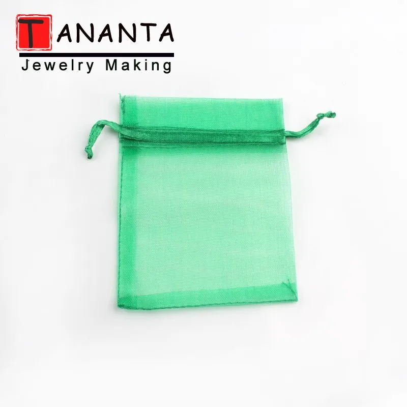 50pcs/lot 7x9cm 9x12cm Colorful Drawstring Organza Bags Jewelry Packaging Bags Wedding Party Decoration Gift Bags Candy Pouches