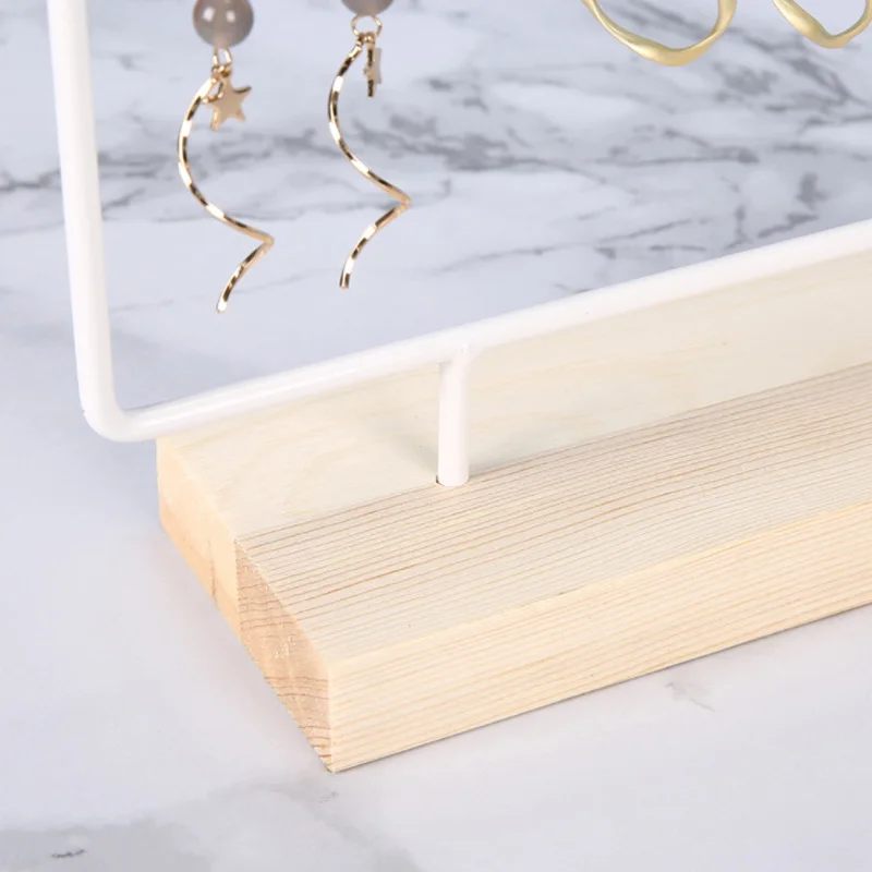 Jewellery Display Rack White/Black Metal Wooden 24/36/44/66/88/110/144 holes Stand for Earrings Jewelry Stud Earrings Holder