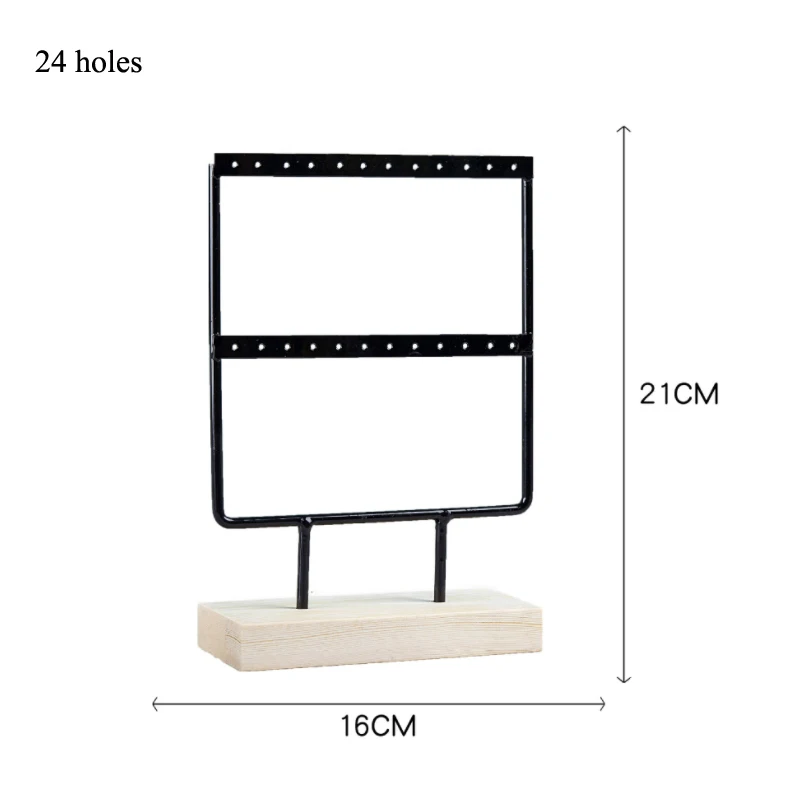 Jewellery Display Rack White/Black Metal Wooden 24/36/44/66/88/110/144 holes Stand for Earrings Jewelry Stud Earrings Holder
