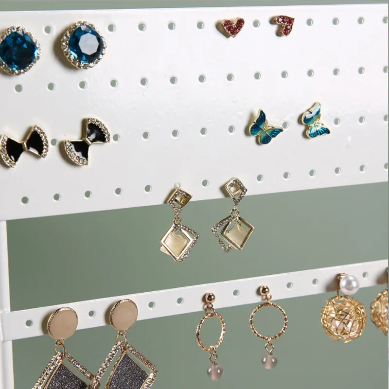 Jewellery Display Rack White/Black Metal Wooden 24/36/44/66/88/110/144 holes Stand for Earrings Jewelry Stud Earrings Holder