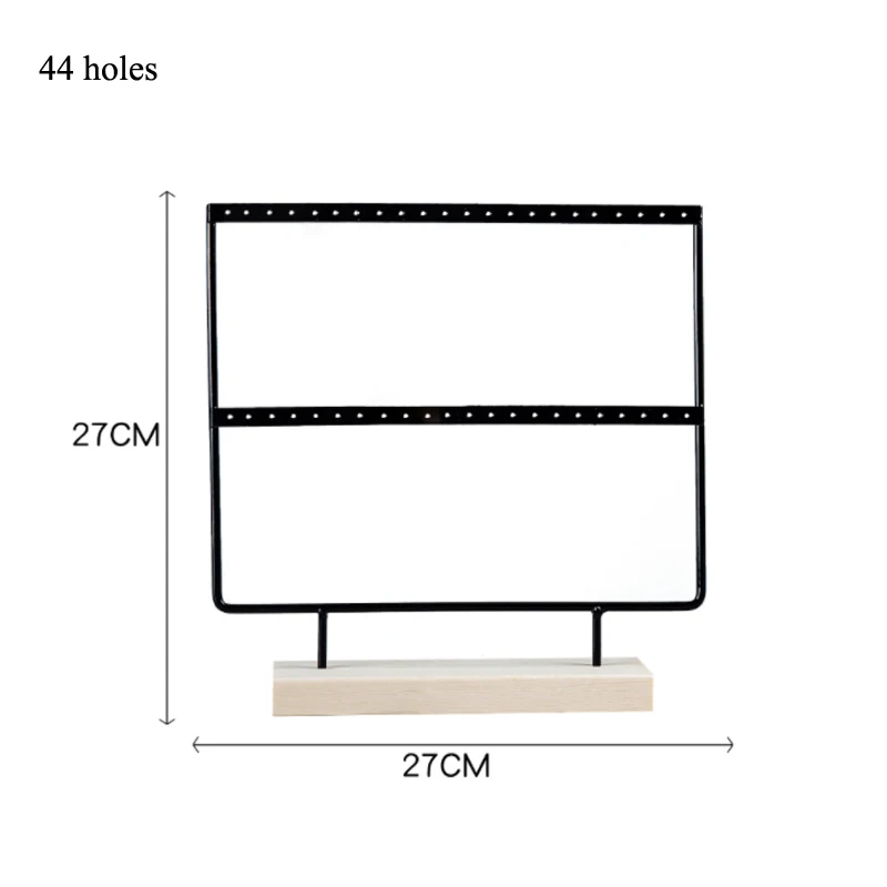 Jewellery Display Rack White/Black Metal Wooden 24/36/44/66/88/110/144 holes Stand for Earrings Jewelry Stud Earrings Holder