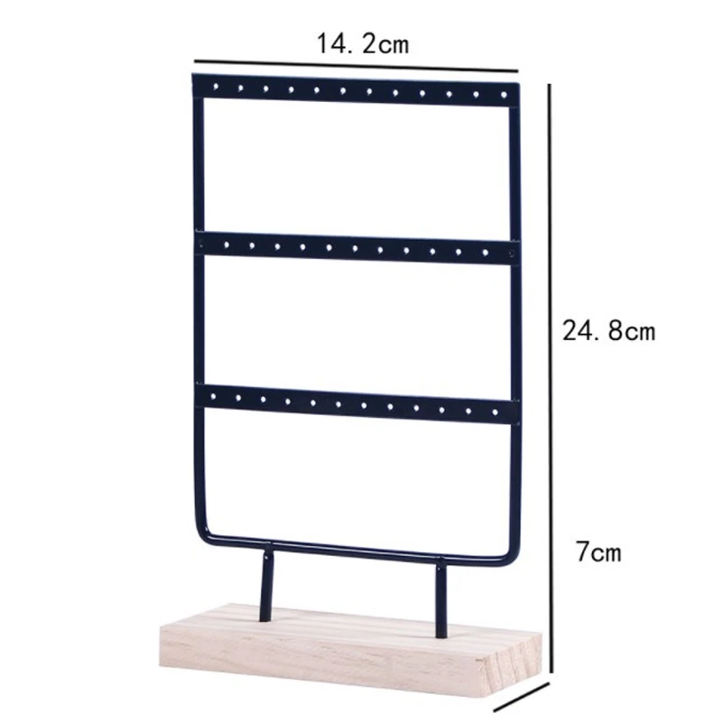 Jewellery Display Rack White/Black Metal Wooden 24/36/44/66/88/110/144 holes Stand for Earrings Jewelry Stud Earrings Holder
