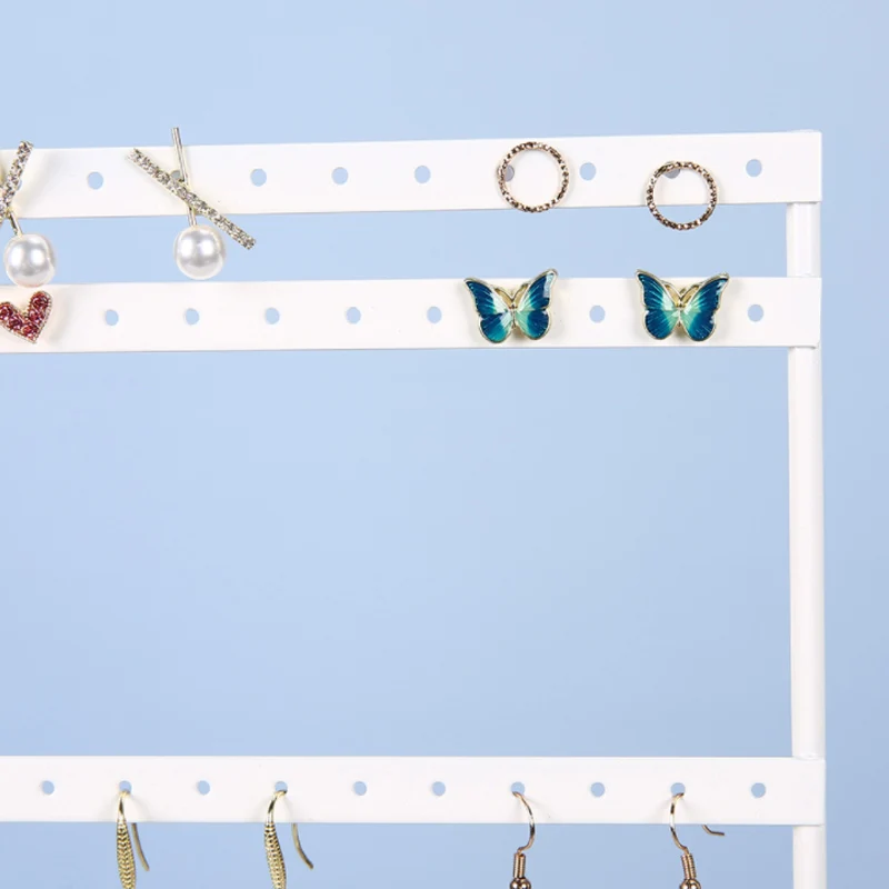 Jewellery Display Rack White/Black Metal Wooden 24/36/44/66/88/110/144 holes Stand for Earrings Jewelry Stud Earrings Holder