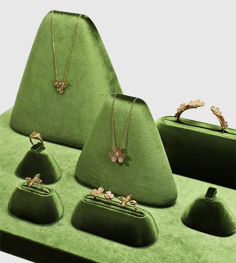 Yinbeini Jewelry Display Stand Set Rings Earrings Necklaces Bracelets Pendants Organizer Rack Boutique Store Showcase TB043