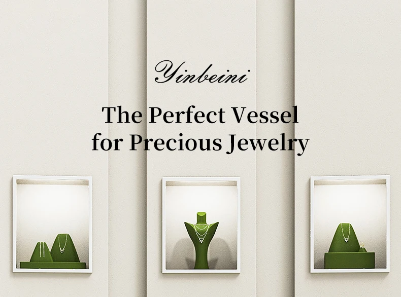 Yinbeini Jewelry Display Stand Set Rings Earrings Necklaces Bracelets Pendants Organizer Rack Boutique Store Showcase TB043