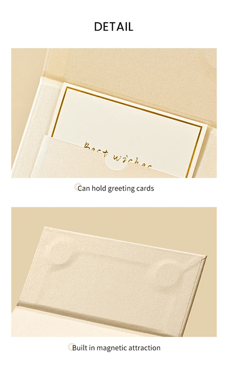 WoodTen Ring Gift Box with Lid Magnetic Jewelry Boxes for Wedding Proposal Gift Birthday Present with Card Velvet Packaging Box