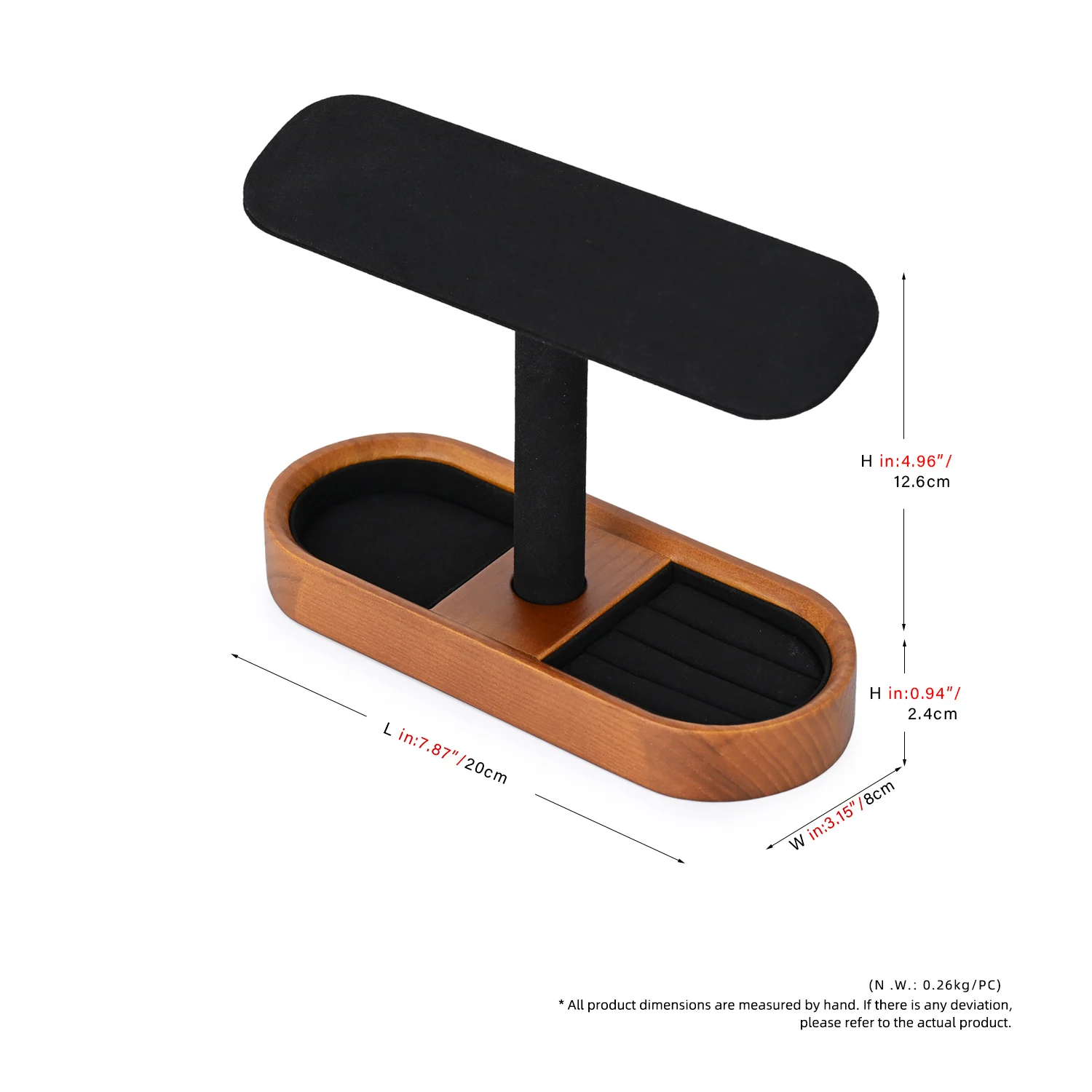 Luxury Wooden Multifunctional Jewelry Organizer with Watch Display Stand Classified Storage for Exquisite Jewelry & Watch Holder