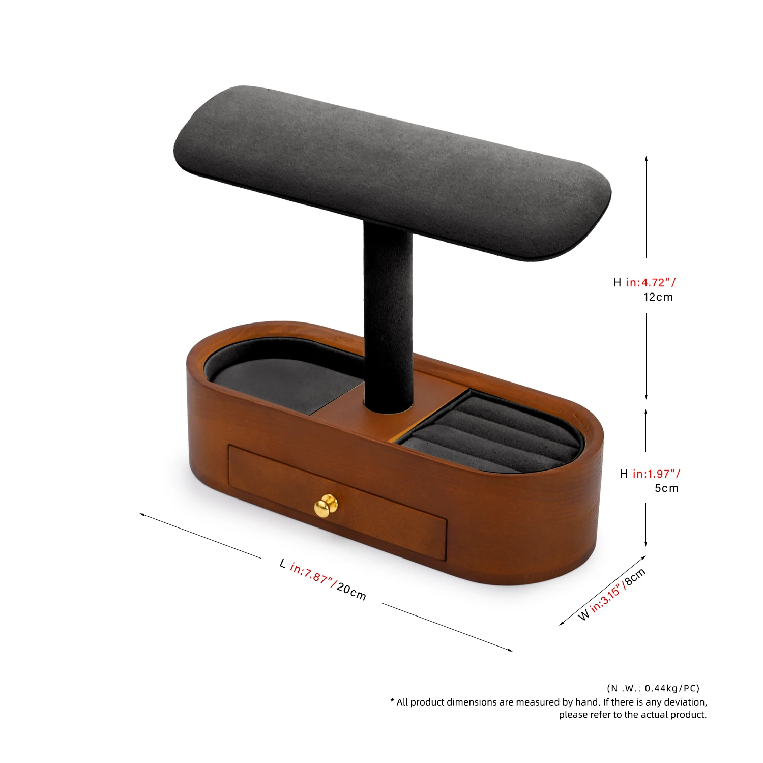 Luxury Wooden Multifunctional Jewelry Organizer with Watch Display Stand Classified Storage for Exquisite Jewelry & Watch Holder