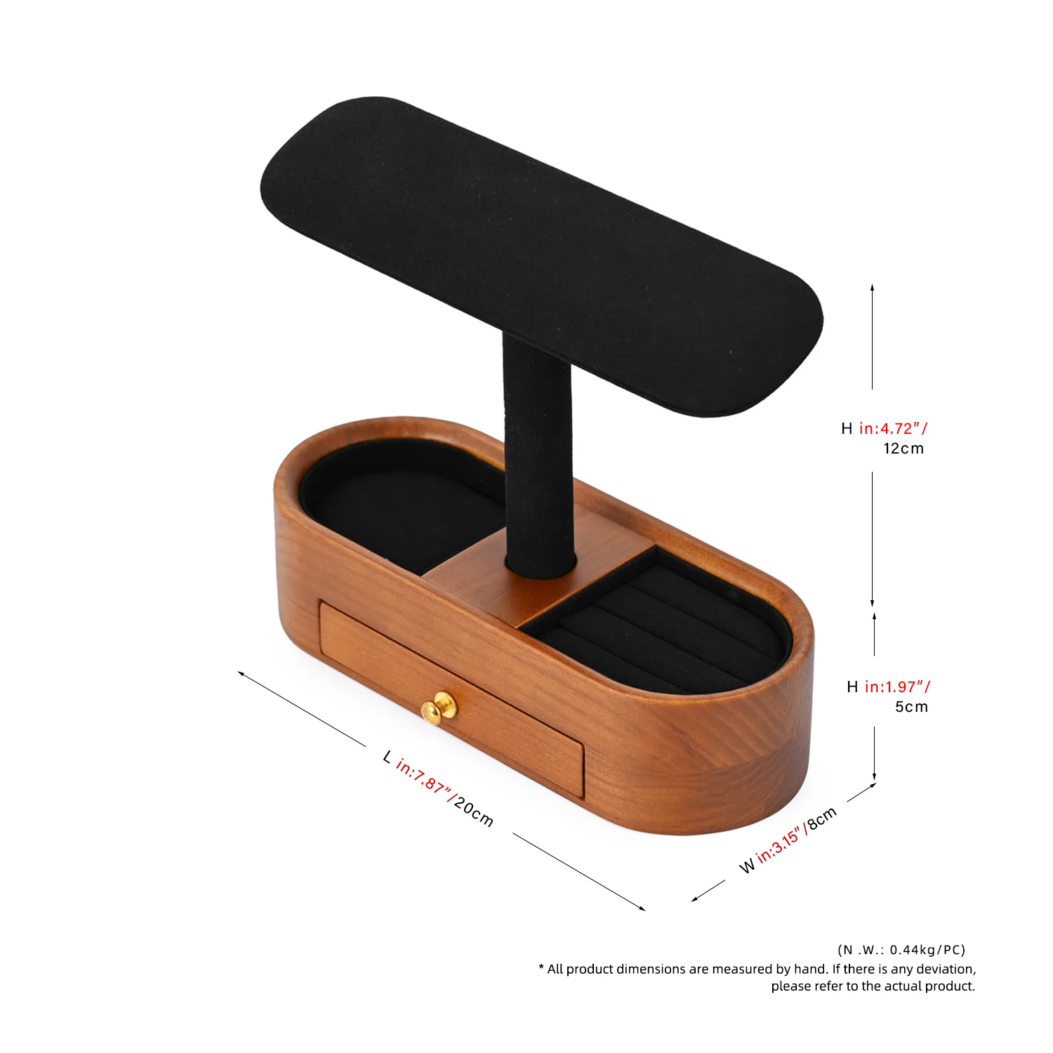 Luxury Wooden Multifunctional Jewelry Organizer with Watch Display Stand Classified Storage for Exquisite Jewelry & Watch Holder