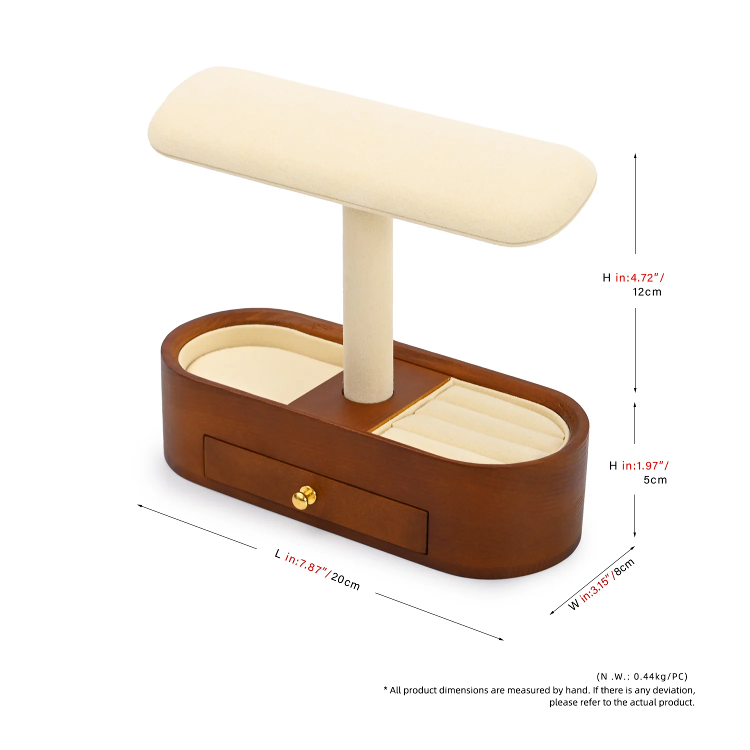 Luxury Wooden Multifunctional Jewelry Organizer with Watch Display Stand Classified Storage for Exquisite Jewelry & Watch Holder