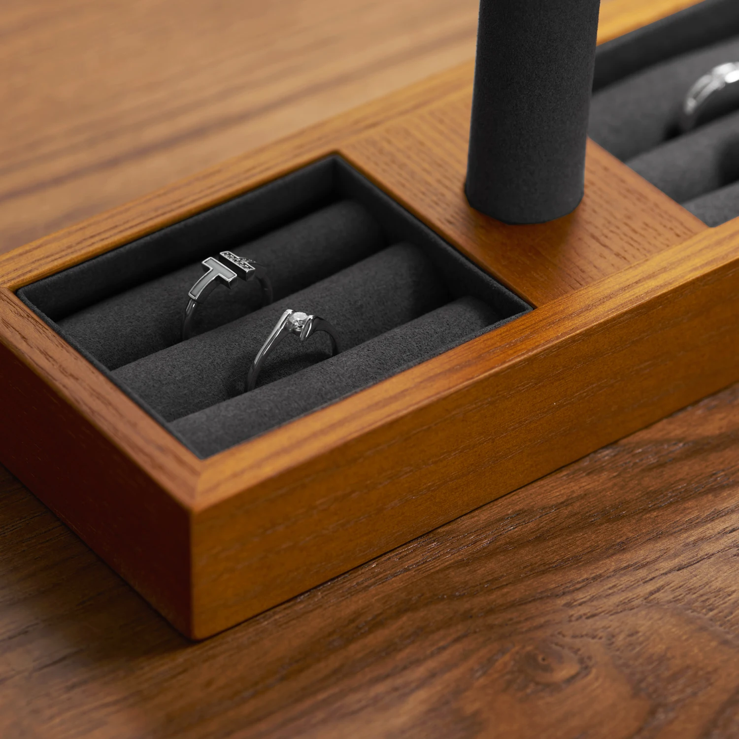 Luxury Wooden Multifunctional Jewelry Organizer with Watch Display Stand Classified Storage for Exquisite Jewelry & Watch Holder
