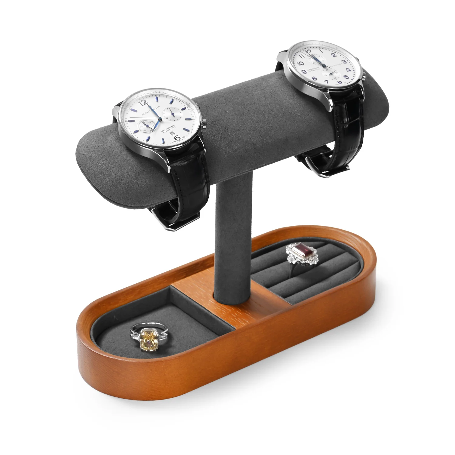 Luxury Wooden Multifunctional Jewelry Organizer with Watch Display Stand Classified Storage for Exquisite Jewelry & Watch Holder