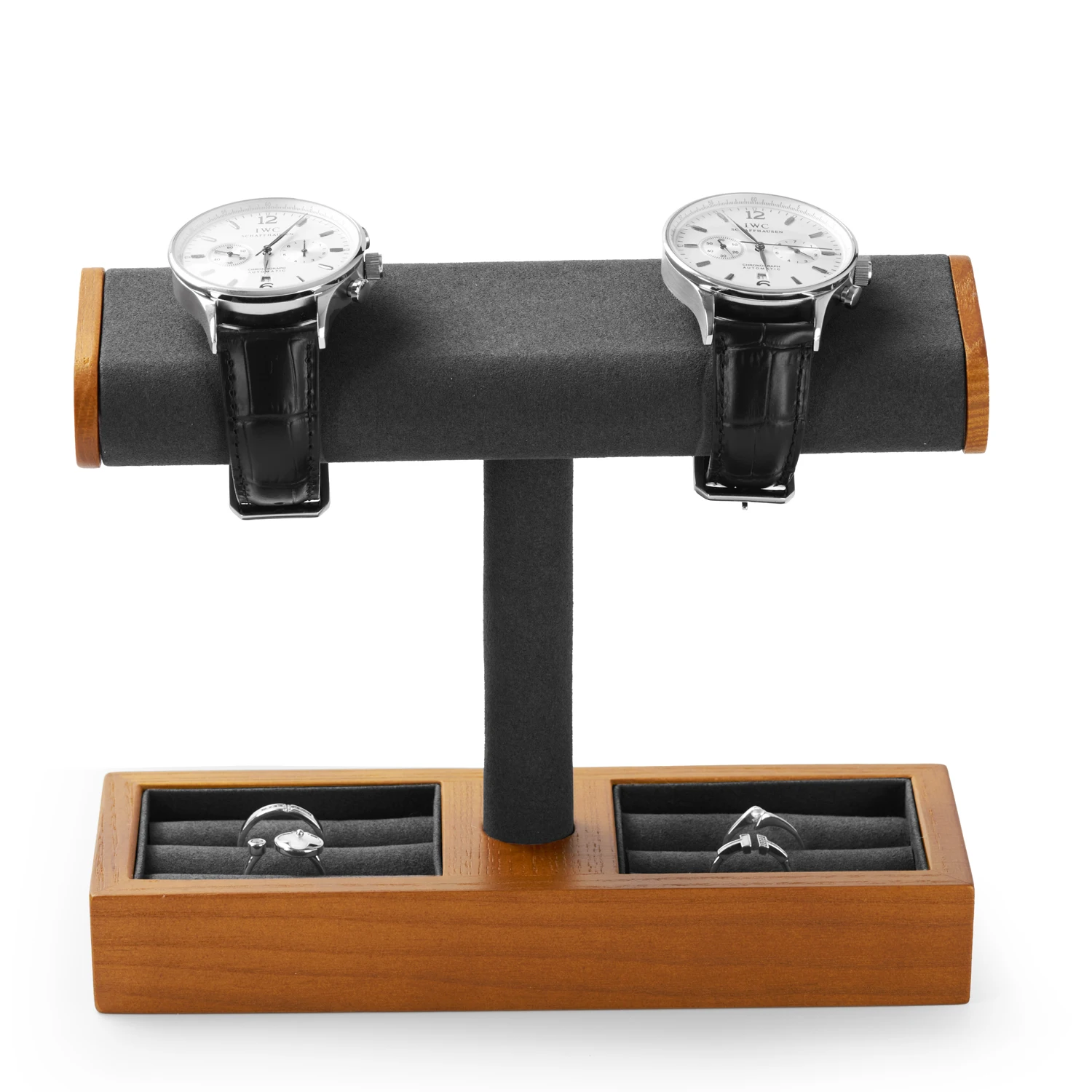 Luxury Wooden Multifunctional Jewelry Organizer with Watch Display Stand Classified Storage for Exquisite Jewelry & Watch Holder