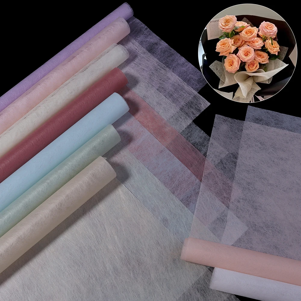 38pcs/Lot 30x30cm Extractive Flower Arrangement Wrapping Paper Cotton Flower Wrapping Lining Paper Non-woven Floral Wrapping Pap