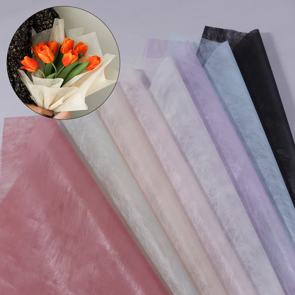 38pcs/Lot 30x30cm Extractive Flower Arrangement Wrapping Paper Cotton Flower Wrapping Lining Paper Non-woven Floral Wrapping Pap