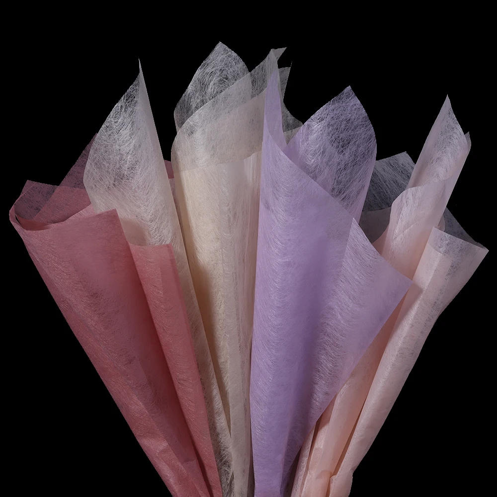 38pcs/Lot 30x30cm Extractive Flower Arrangement Wrapping Paper Cotton Flower Wrapping Lining Paper Non-woven Floral Wrapping Pap