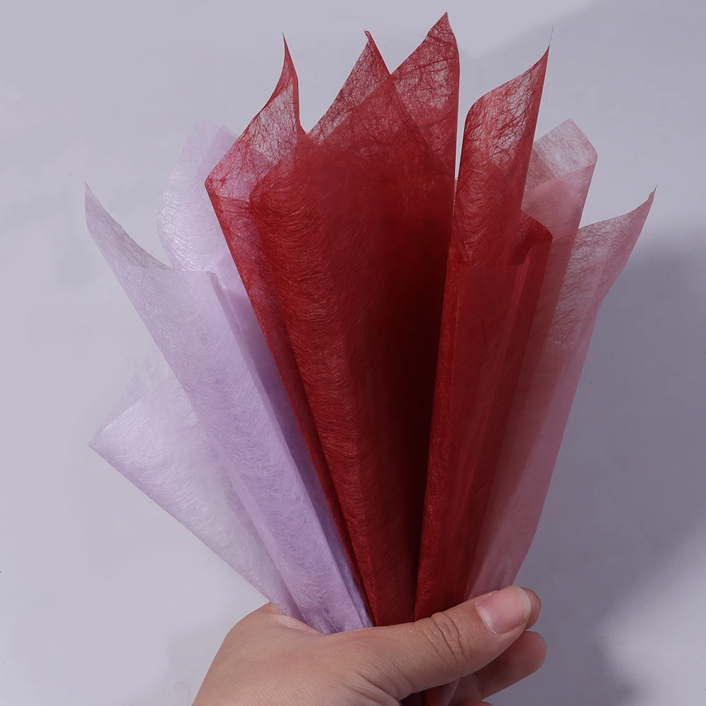 38pcs/Lot 30x30cm Extractive Flower Arrangement Wrapping Paper Cotton Flower Wrapping Lining Paper Non-woven Floral Wrapping Pap