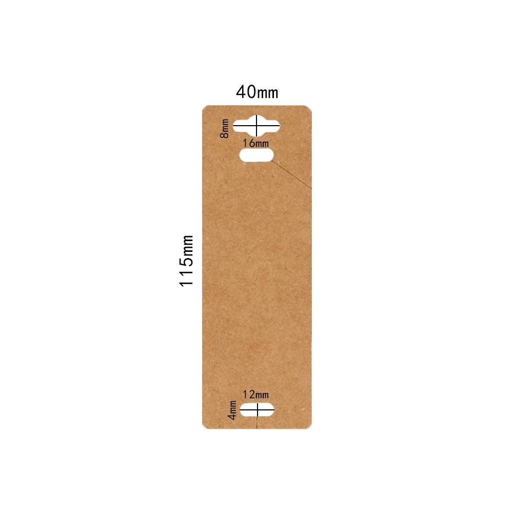 50 Pcs 4x11.5cm Hangable Bracelet Jewelry Display Kraft Card Packaging Tags Wholesale Handmade DIY Accessories Business Supplier