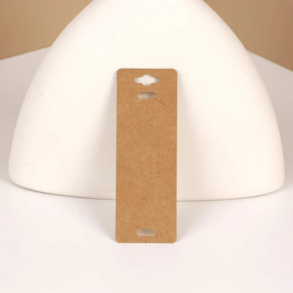 50 Pcs 4x11.5cm Hangable Bracelet Jewelry Display Kraft Card Packaging Tags Wholesale Handmade DIY Accessories Business Supplier