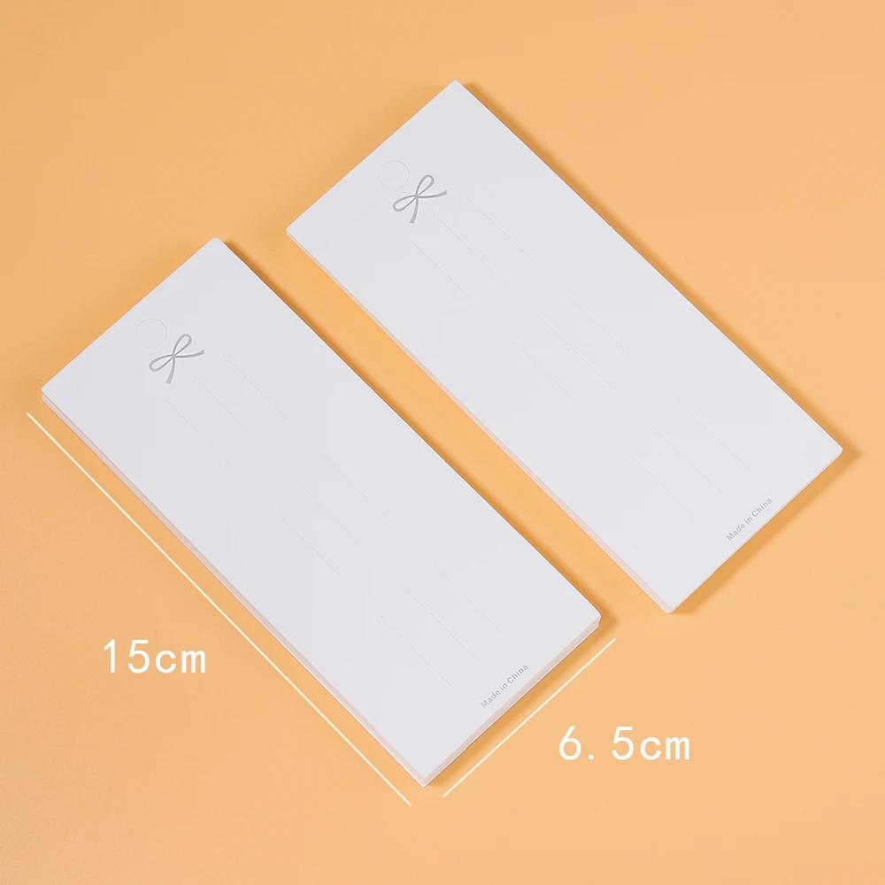 50Pcs White Bow Cards Barrettes Hairpin Display Cards for DIY Girls Hair Jewelry Packaging Paper Card Retail Holder Tags