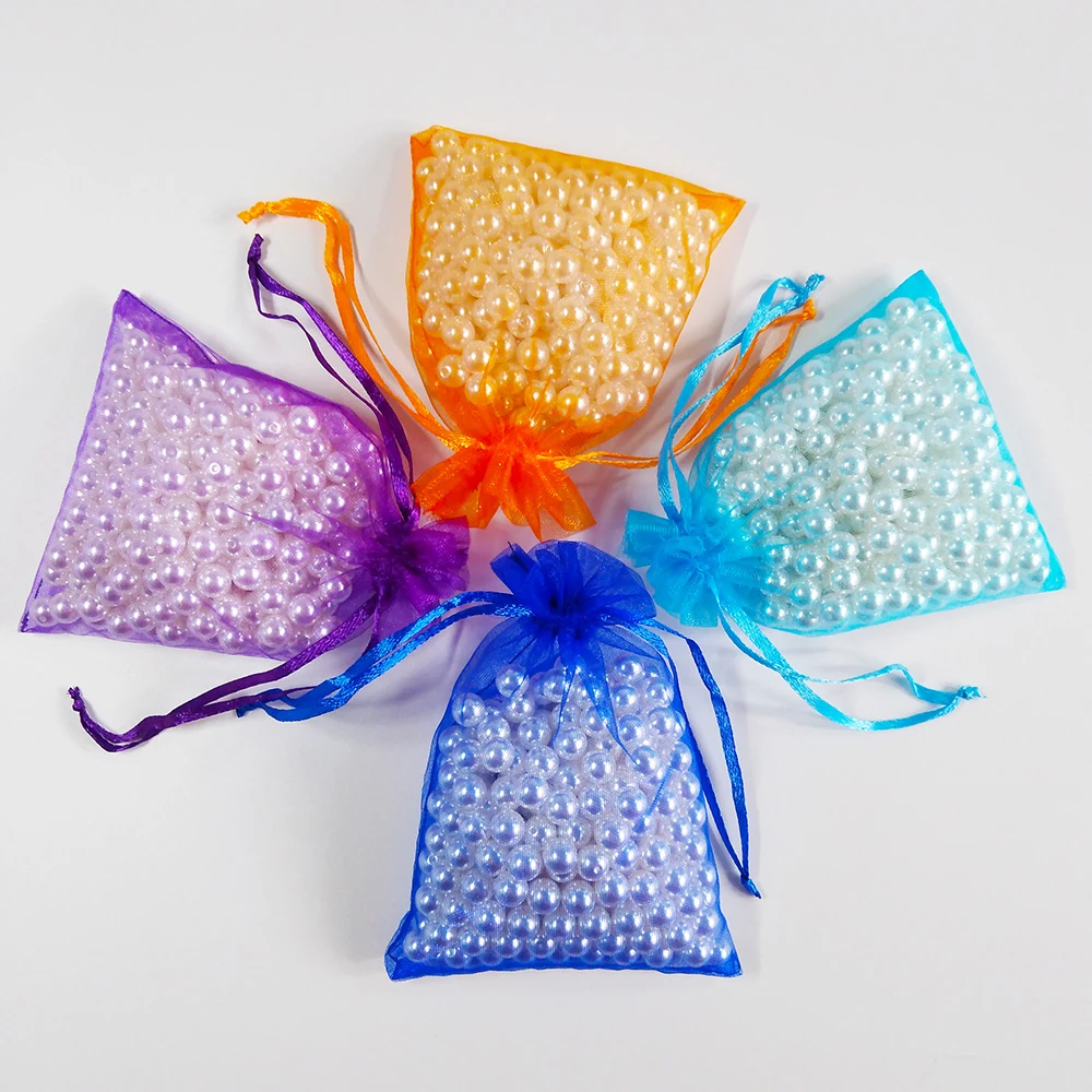 Fashion 50pcs 7x9 9X12 10x15 13x18cm Organza Bag Candy Gift Jewelry Packaging Bags Wedding Gift Packaging Bag & Jewelry Pouches